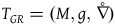 upper T Subscript upper G upper R Baseline equals left parenthesis upper M comma g comma ModifyingAbove nabla With ring above right parenthesis