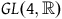 upper G upper L left parenthesis 4 comma double struck upper R right parenthesis