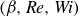 left parenthesis beta comma italic Re comma italic Wi right parenthesis