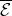 script upper E overbar