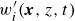 w prime Subscript i Baseline left parenthesis bold italic x comma z comma t right parenthesis