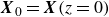 bold italic upper X 0 equals bold italic upper X left parenthesis z equals 0 right parenthesis