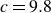 c equals 9.8