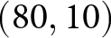 left parenthesis 80 comma 10 right parenthesis