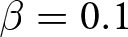 beta equals 0.1