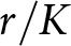 r slash upper K
