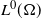 upper L Superscript 0 Baseline left parenthesis normal upper Omega right parenthesis
