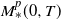upper M Subscript asterisk Superscript p Baseline left parenthesis 0 comma upper T right parenthesis