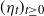 left parenthesis eta Subscript t Baseline right parenthesis Subscript t greater than or equals 0