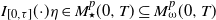 upper I Subscript left bracket 0 comma tau right bracket Baseline left parenthesis dot right parenthesis eta element of upper M Subscript star Superscript p Baseline left parenthesis 0 comma upper T right parenthesis subset of or equal to upper M Subscript omega Superscript p Baseline left parenthesis 0 comma upper T right parenthesis
