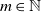 m element of double struck upper N