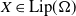 upper X element of normal upper L normal i normal p left parenthesis normal upper Omega right parenthesis