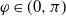 phi element of left parenthesis 0 comma pi right parenthesis