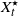 upper X Subscript t Superscript star