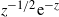 z Superscript negative 1 divided by 2 Baseline normal e Superscript negative z