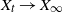 upper X Subscript t Baseline right arrow upper X Subscript normal infinity