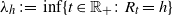 lamda Subscript h Baseline colon equals inf left brace t element of double struck upper R Subscript plus Baseline colon upper R Subscript t Baseline equals h right brace
