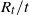upper R Subscript t Baseline divided by t