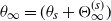 theta Subscript normal infinity Baseline equals left parenthesis theta Subscript s Baseline plus normal upper Theta Subscript normal infinity Superscript left parenthesis s right parenthesis Baseline right parenthesis