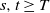 s comma t greater than or equals upper T