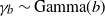 gamma Subscript b Baseline tilde upper G a m m a left parenthesis b right parenthesis