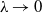 lamda right arrow 0