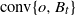 c o n v left brace o comma upper B Subscript t Baseline right brace