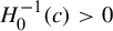 upper H 0 Superscript negative 1 Baseline left parenthesis c right parenthesis greater than 0
