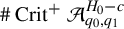 number sign upper C r i t Superscript plus Baseline script upper A Subscript q 0 comma q 1 Superscript upper H 0 minus c