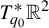 upper T Subscript q 0 Superscript asterisk Baseline double struck upper R squared