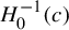 upper H 0 Superscript negative 1 Baseline left parenthesis c right parenthesis