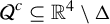 script upper Q Superscript c Baseline subset of or equal to double struck upper R Superscript 4 Baseline minus normal upper Delta