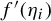 f prime left parenthesis eta Subscript i Baseline right parenthesis