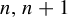 n comma n plus 1