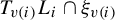 upper T Subscript v left parenthesis i right parenthesis Baseline upper L Subscript i intersection xi Subscript v left parenthesis i right parenthesis