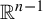 double struck upper R Superscript n minus 1
