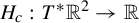 upper H Subscript c Baseline colon upper T Superscript asterisk Baseline double struck upper R squared right arrow double struck upper R