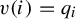 v left parenthesis i right parenthesis equals q Subscript i
