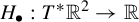 upper H Subscript bullet Baseline colon upper T Superscript asterisk Baseline double struck upper R squared right arrow double struck upper R