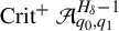 upper C r i t Superscript plus Baseline script upper A Subscript q 0 comma q 1 Superscript upper H Super Subscript delta Superscript minus 1