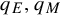 q Subscript upper E Baseline comma q Subscript upper M Baseline