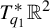 upper T Subscript q 1 Superscript asterisk Baseline double struck upper R squared