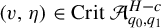 left parenthesis v comma eta right parenthesis element of upper C r i t script upper A Subscript q 0 comma q 1 Superscript upper H minus c