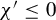 chi prime less than or equals 0