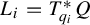 upper L Subscript i Baseline equals upper T Subscript q Sub Subscript i Superscript asterisk Baseline upper Q