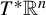 upper T Superscript asterisk Baseline double struck upper R Superscript n