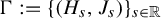 normal upper Gamma colon equals left brace left parenthesis upper H Subscript s Baseline comma upper J Subscript s Baseline right parenthesis right brace Subscript s element of double struck upper R