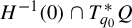 upper H Superscript negative 1 Baseline left parenthesis 0 right parenthesis intersection upper T Subscript q 0 Superscript asterisk Baseline upper Q