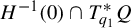 upper H Superscript negative 1 Baseline left parenthesis 0 right parenthesis intersection upper T Subscript q 1 Superscript asterisk Baseline upper Q