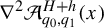nabla squared script upper A Subscript q 0 comma q 1 Superscript upper H plus h Baseline left parenthesis x right parenthesis